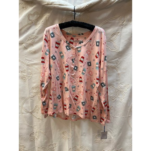 Sleep Sense Intimates & Sleepwear Nwt Pink Sleep Sense Graphic Long